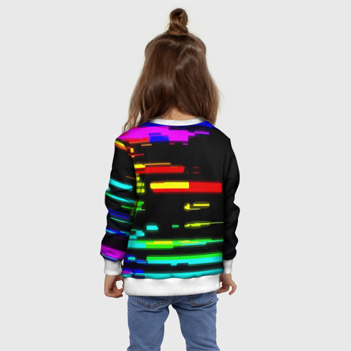 Детский свитшот 3D Color fashion glitch, цвет 3D печать - фото 8