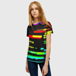 Женская футболка 3D Color fashion glitch - фото 2
