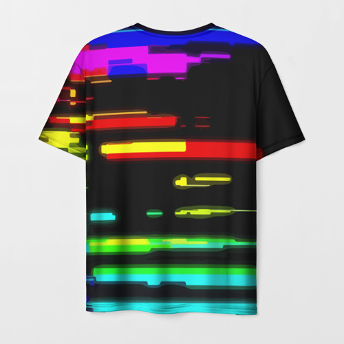 Мужская футболка 3D Color fashion glitch, цвет 3D печать - фото 2