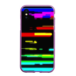 Чехол для iPhone XS Max матовый Color fashion glitch