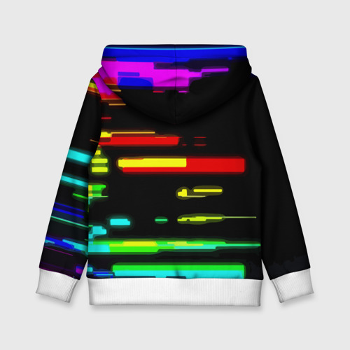 Детская толстовка 3D Color fashion glitch, цвет белый - фото 2