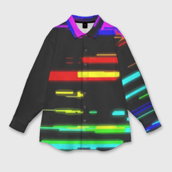 Женская рубашка oversize 3D Color fashion glitch