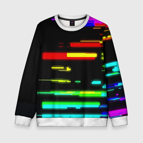 Детский свитшот 3D Color fashion glitch, цвет 3D печать