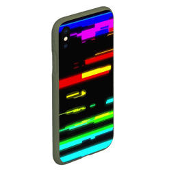 Чехол для iPhone XS Max матовый Color fashion glitch - фото 2