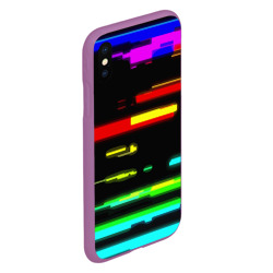 Чехол для iPhone XS Max матовый Color fashion glitch - фото 2
