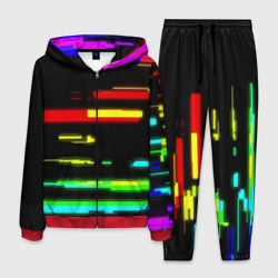 Мужской костюм 3D Color fashion glitch