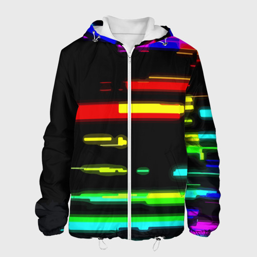 Мужская куртка 3D Color fashion glitch, цвет 3D печать