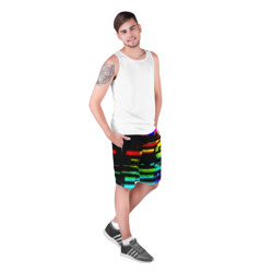 Мужские шорты 3D Color fashion glitch - фото 2