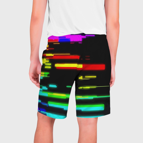 Мужские шорты 3D Color fashion glitch, цвет 3D печать - фото 2