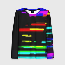 Женский лонгслив 3D Color fashion glitch