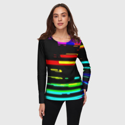 Женский лонгслив 3D Color fashion glitch - фото 2