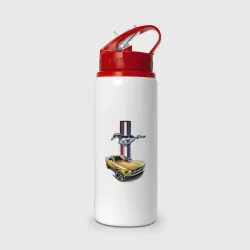 Бутылка для воды с трубочкой Mustang motorsport