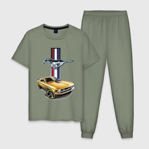 Мужская пижама хлопок Mustang motorsport