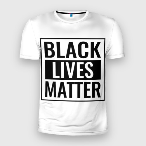 Мужская футболка 3D Slim с принтом Black Lives Matters, вид спереди #2