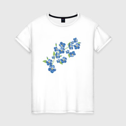 Женская футболка хлопок Незабудка - твой цветок