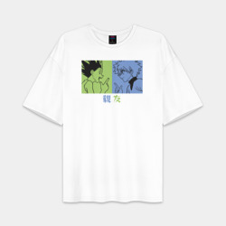 Женская футболка Oversize хлопок premium Лучшие друзья Гон и Килу
