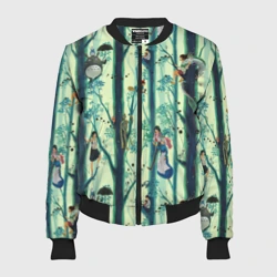 Женский бомбер 3D Ghibli All