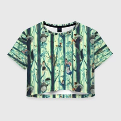 Женская футболка Crop-top 3D Ghibli All