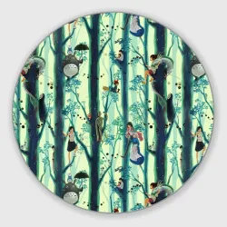 Круглый коврик для мышки Ghibli All