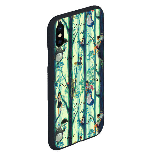 Чехол для iPhone XS Max матовый Ghibli All, цвет черный - фото 3