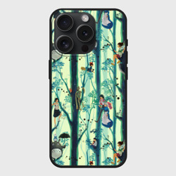 Чехол силиконовый для Apple iPhone 15 Pro матовый Ghibli All