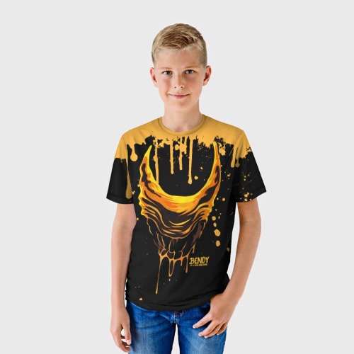 Детская футболка 3D Bendy and the Ink Machine Бэнди чудовище, цвет 3D печать - фото 3