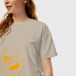 Женская футболка хлопок Oversize Time Bitcoin - фото 2