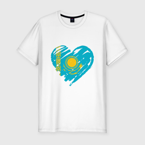 Мужская футболка хлопок Slim Kazakhstan Heart