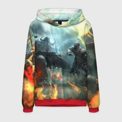 Мужская толстовка 3D God of War Fighting