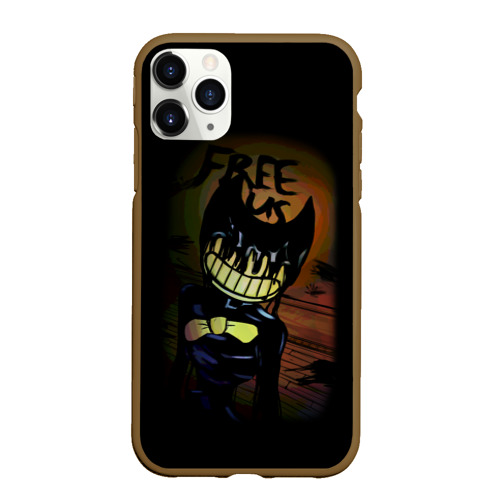 Чехол для iPhone 11 Pro Max матовый Бенди Bendy And The Ink Machine, цвет коричневый