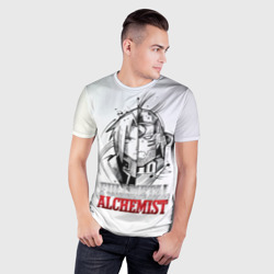 Мужская футболка 3D Slim Эдвард vs Альфонс - Стальной алхимик - фото 2