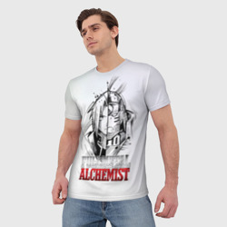 Мужская футболка 3D Эдвард vs Альфонс - Стальной алхимик - фото 2