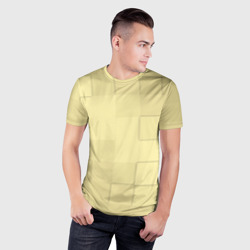 Мужская футболка 3D Slim Золотые квадраты - фото 2