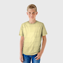 Детская футболка 3D Золотые квадраты - фото 2