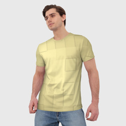 Мужская футболка 3D Золотые квадраты - фото 2