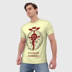 Мужская футболка 3D Стальной алхимик - Фламель - фото 2