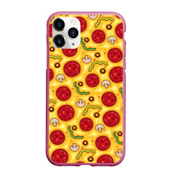 Чехол для iPhone 11 Pro Max матовый Pizza salami