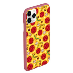 Чехол для iPhone 11 Pro Max матовый Pizza salami - фото 2