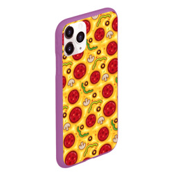 Чехол для iPhone 11 Pro Max матовый Pizza salami - фото 2