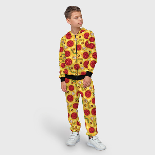 Детский 3D костюм с принтом Pizza salami, фото на моделе #1