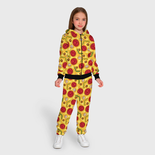 Детский 3D костюм с принтом Pizza salami, вид сбоку #3