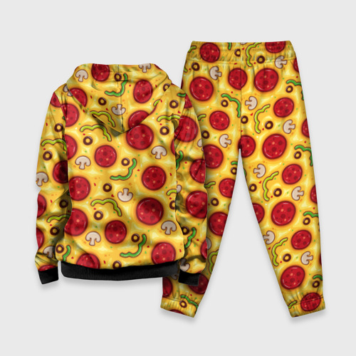 Детский 3D костюм с принтом Pizza salami, вид сзади #1