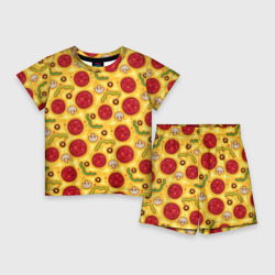 Детский костюм с шортами 3D Pizza salami