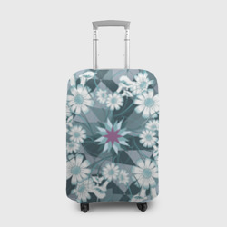 Чехол для чемодана 3D Цветы в узоре