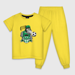 Детская пижама хлопок Футбольный клуб Краснодар с обезьяной