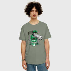 Мужская футболка хлопок Oversize Футбольный клуб Краснодар с обезьяной - фото 2