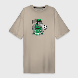 Платье-футболка хлопок Футбольный клуб Краснодар с обезьяной