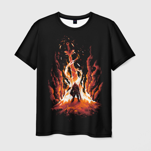 Мужская футболка с принтом Избранный в огне, вид спереди №1
