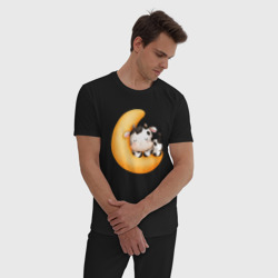 Мужская пижама хлопок Спящий бычок на месяце - фото 2