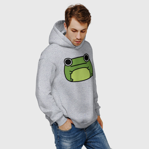 Мужское худи Oversize хлопок Frog Lucky, цвет меланж - фото 7